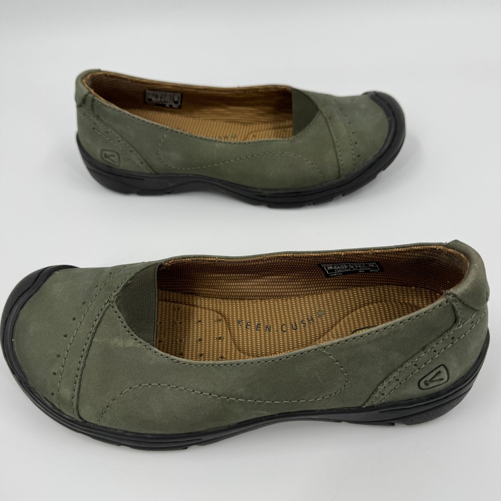 KEEN Presidio MJ Olive Green Nubuck Leather‎ Flats Comfort Shoes Womens 8 - Picture 10 of 14
